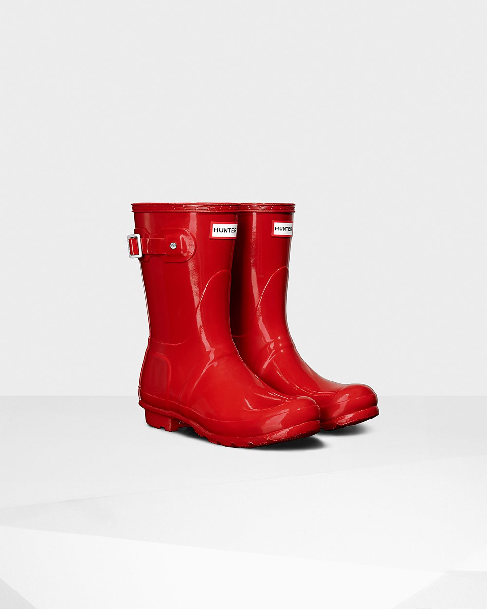 Women Hunter Original Gloss | Short Rain Boots Red | NZ-12780-EXOD